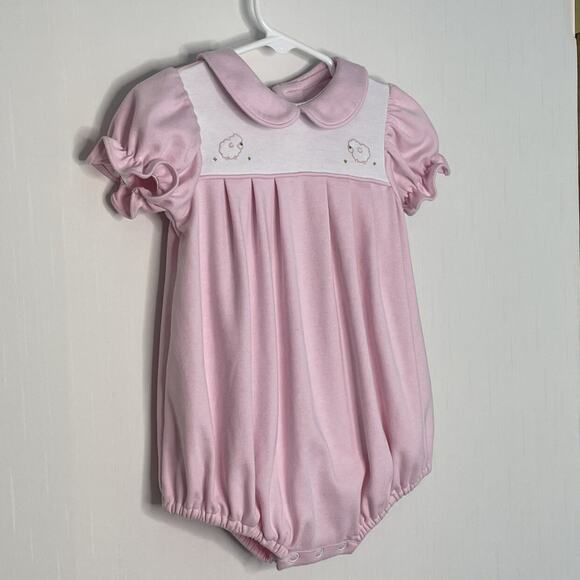 Remember Nguyen Baby Sen Pastel Pink Sheep Bubble Romper Size 9M - Picture 2 of 10